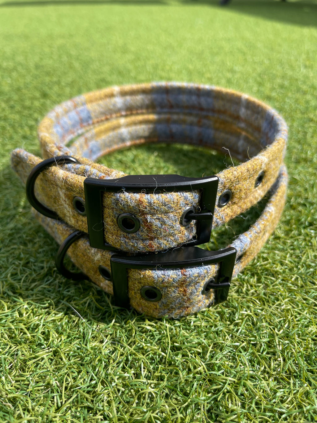 Harris Tweed Collar - Blues / Greens Designs