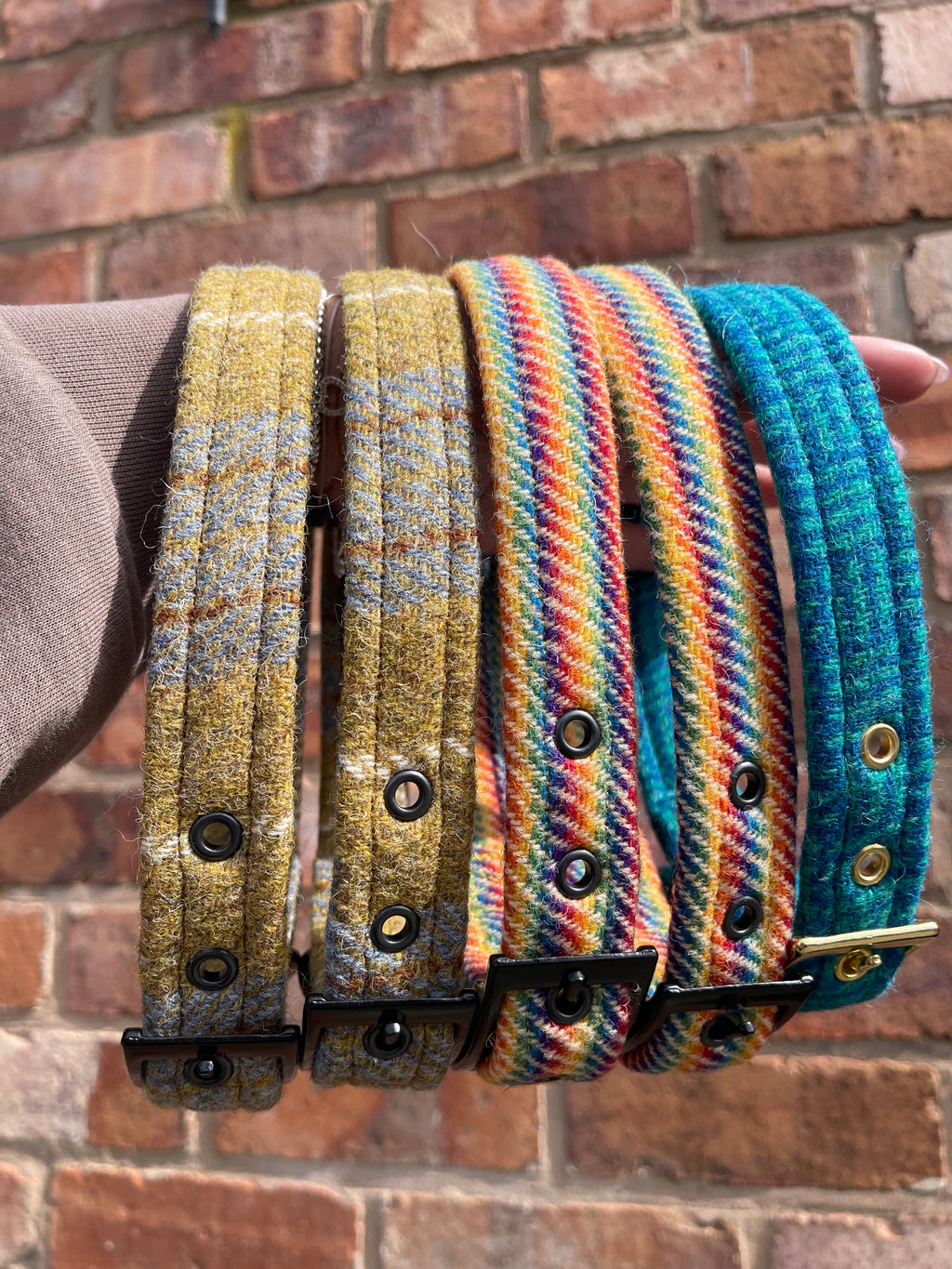 Harris Tweed Collar - Blues / Greens Designs