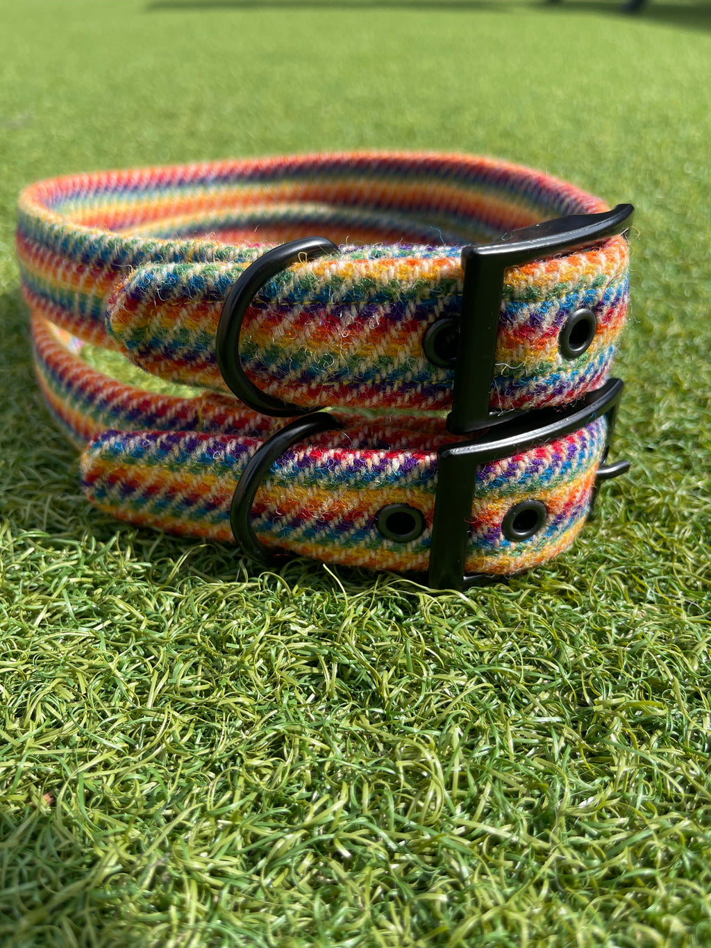 Harris Tweed Collar - Blues / Greens Designs