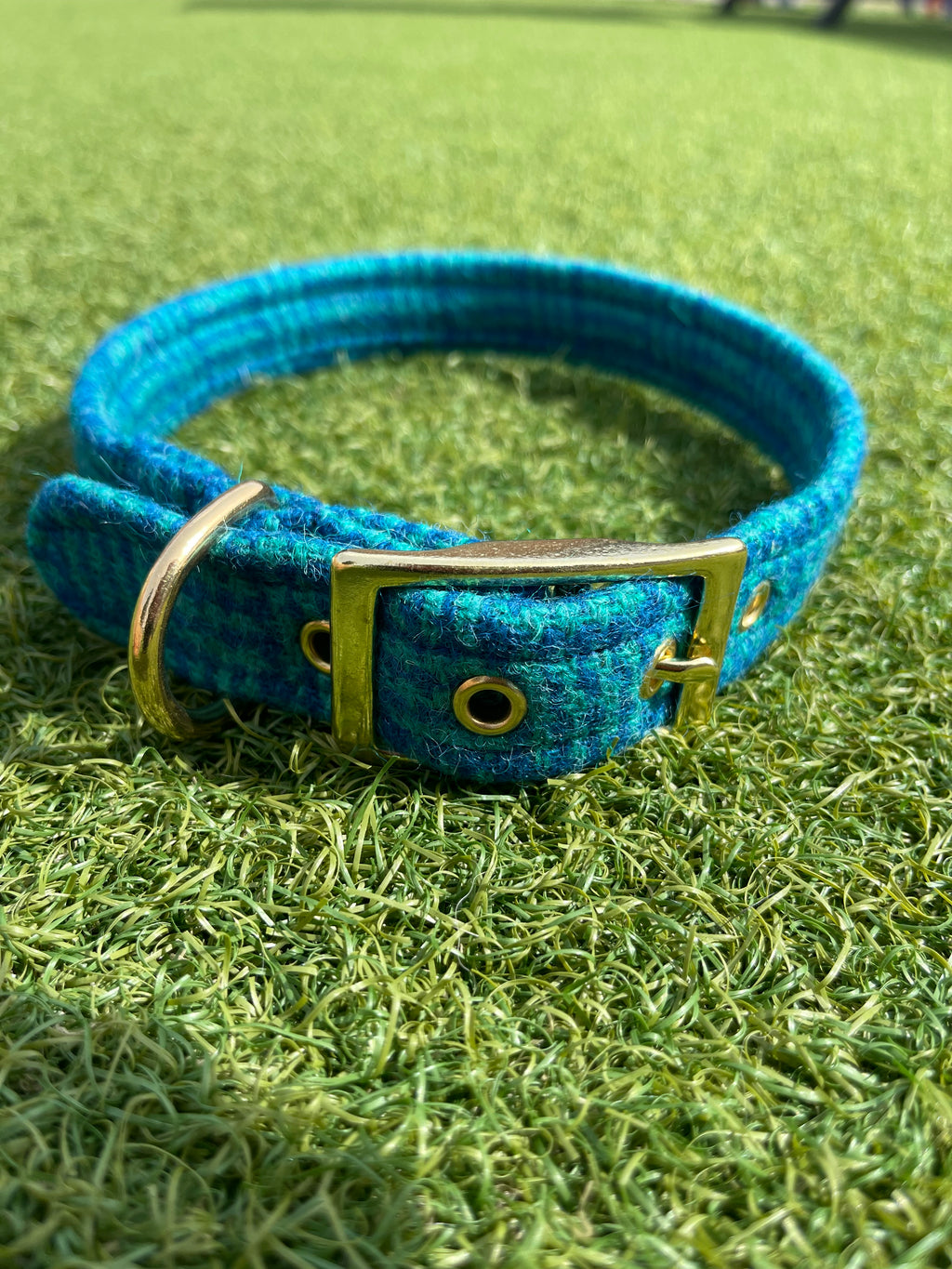 Harris Tweed Collar - Blues / Greens Designs